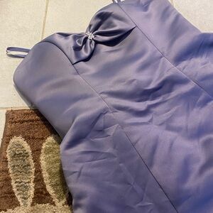 Elegant Purple Satin Dress